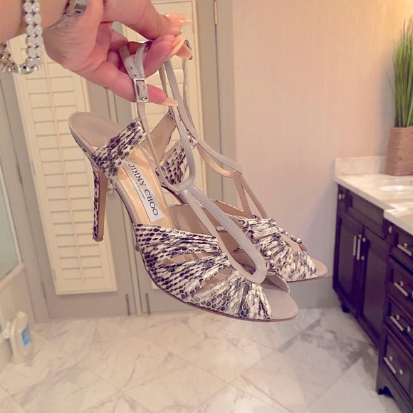 Classy, but Sexy Python Jimmy Choo Shoes. Size 38 1/2. Very Comfortable! - Picture 2 of 10